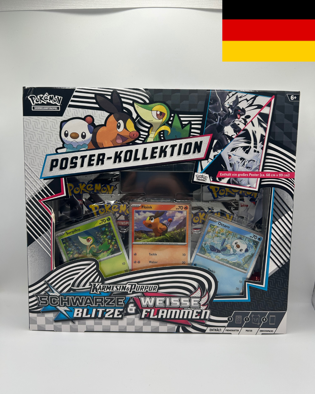 Schwarze Blitze/ Weiße Flammen Poster Kollektion DE - Boxbreak